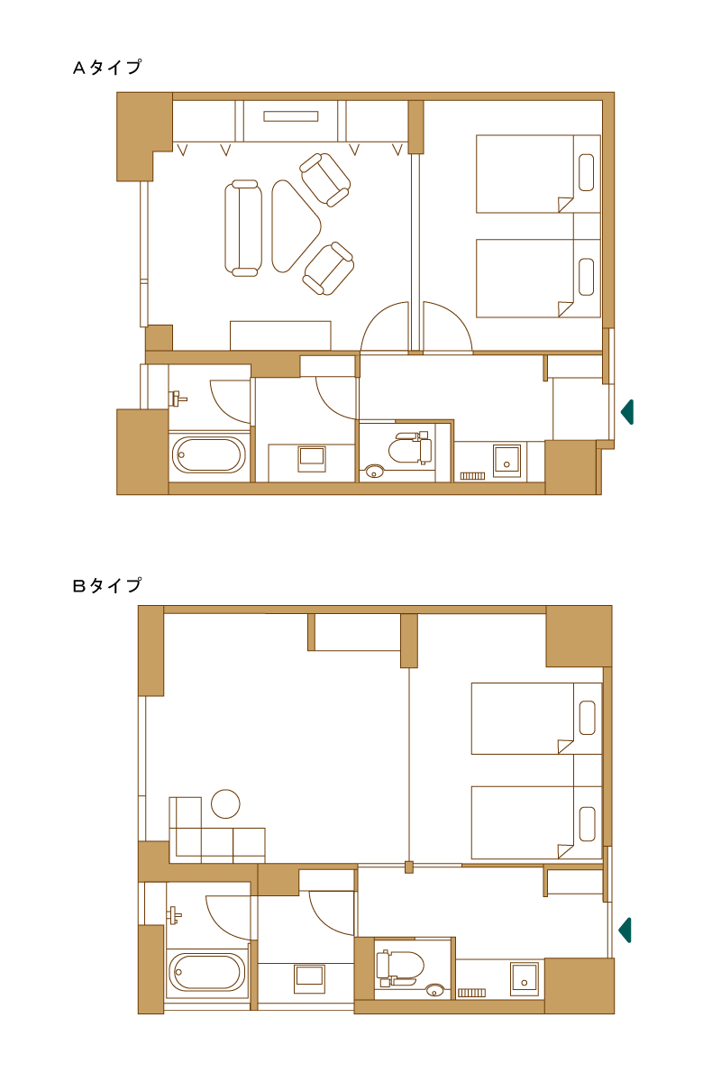 デラックスルーム 温泉浴室付